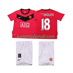 Lapset Manchester United SCHOLES 18 Retro 2009 2010 Lyhythihainen Fanipaita ,Koti