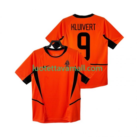 Miehet Alankomaat KLUIVERT 9 Retro 2002 Lyhythihainen Fanipaita ,Koti