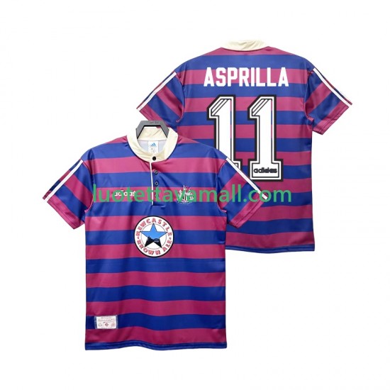 Miehet Newcastle United ASPRILLA 11 Retro 1995 1997 Lyhythihainen Fanipaita ,Vieras