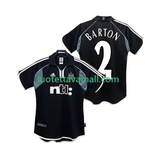 Miehet Newcastle United BARTON 2 Retro 2000 2001 Lyhythihainen Fanipaita ,Vieras