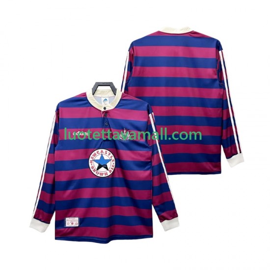 Miehet Newcastle United Retro 1995 1997 Pitkähihainen Fanipaita ,Vieras