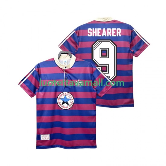 Miehet Newcastle United SHEARER 9 Retro 1995 1997 Lyhythihainen Fanipaita ,Vieras