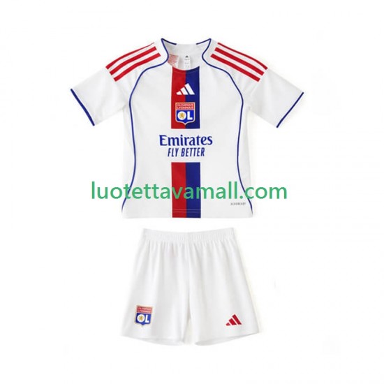 Lapset Olympique Lyonnais 2025-2026 Lyhythihainen Fanipaita ,Koti