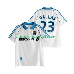 Miehet Olympique de Marseille Gallas 23 Retro 1998 1999 Lyhythihainen Fanipaita ,Koti