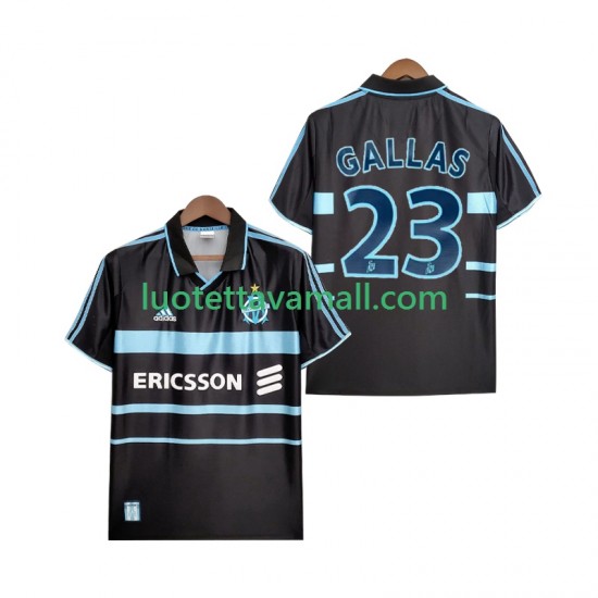 Miehet Olympique de Marseille Gallas 23 Retro 1999 2000 Lyhythihainen Fanipaita ,Kolmas