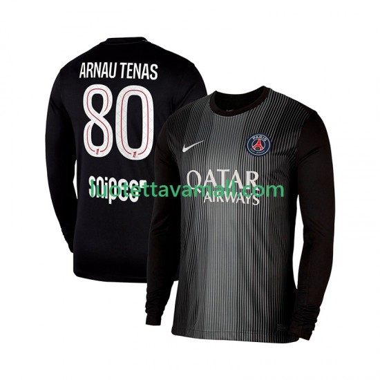 Miehet Paris Saint-Germain Maalivahdin Arnau Tenas 80 2025-2026 Pitkähihainen Fanipaita ,Koti