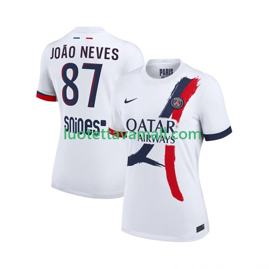 Miehet Paris Saint-Germain Joao Neves 87 2025-2026 Lyhythihainen Fanipaita ,Vieras
