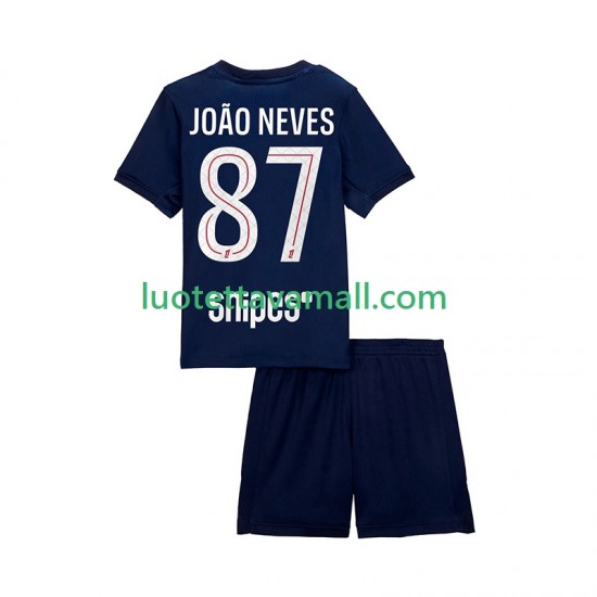 Lapset Paris Saint-Germain Joao Neves 87 2025-2026 Lyhythihainen Fanipaita ,Koti
