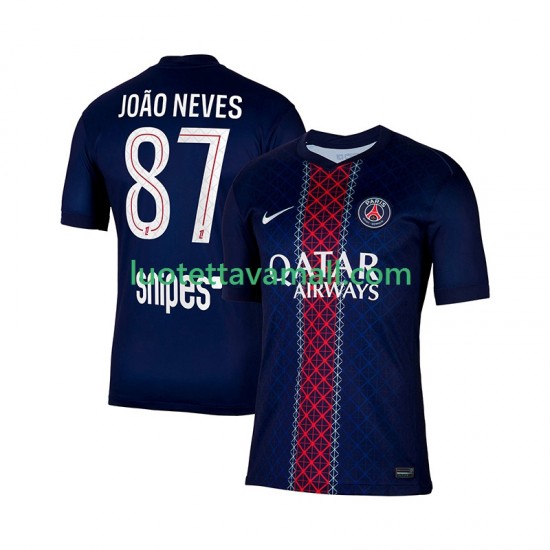 Miehet Paris Saint-Germain Joao Neves 87 2025-2026 Lyhythihainen Fanipaita ,Koti