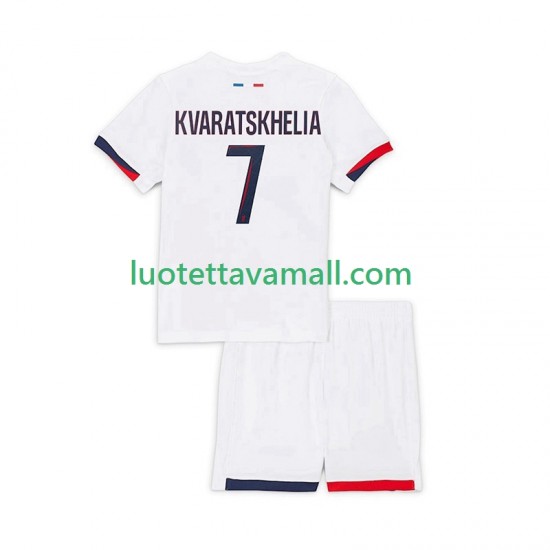 Lapset Paris Saint-Germain Khvicha Kvaratskhelia 7 2025-2026 Lyhythihainen Fanipaita ,Vieras
