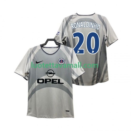Miehet Paris Saint-Germain RONALDINHO 20 Retro 2001 2002 Lyhythihainen Fanipaita ,Vieras