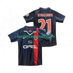Miehet Paris Saint-Germain RONALDINHO 21 Retro 2001 2002 Lyhythihainen Fanipaita ,Koti