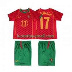 Lapset Portugali Cristiano Ronaldo 17 Retro 2004 Lyhythihainen Fanipaita ,Koti