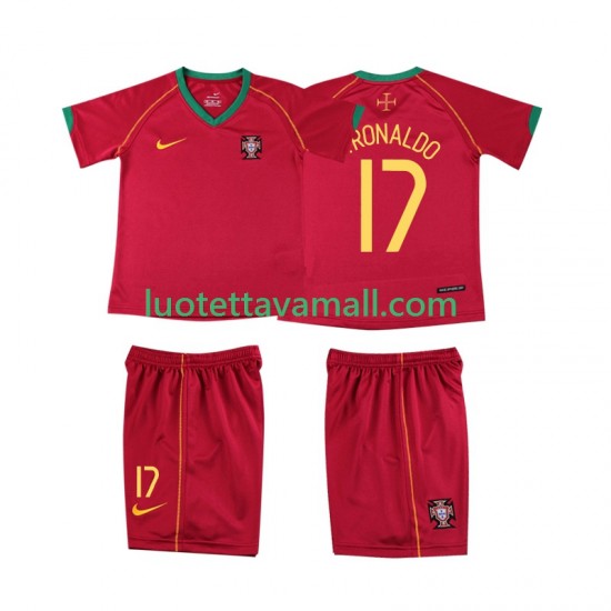 Lapset Portugali Cristiano Ronaldo 17 Retro 2006 Lyhythihainen Fanipaita ,Koti