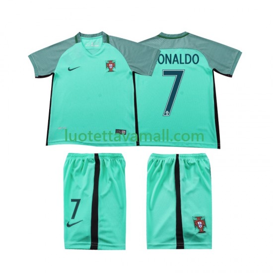Lapset Portugali Cristiano Ronaldo 7 Retro 2016 Lyhythihainen Fanipaita ,Vieras