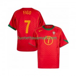 Miehet Portugali Figo 7 Retro 2004 Lyhythihainen Fanipaita ,Koti
