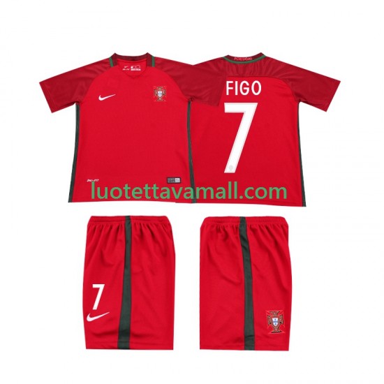 Lapset Portugali Retro FIGO 7 2016 Lyhythihainen Fanipaita ,Koti