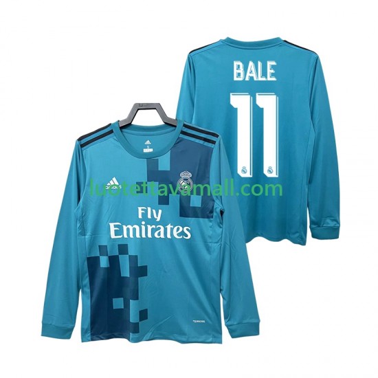 Miehet Real Madrid BALE 11 Retro 2017 2018 Pitkähihainen Fanipaita ,Kolmas