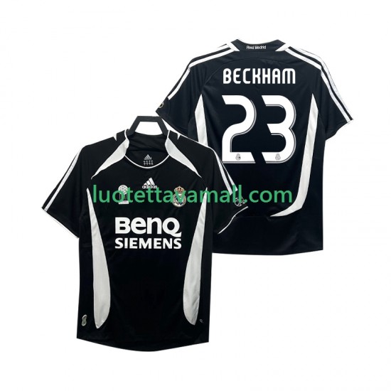 Miehet Real Madrid Beckham 23 Retro 2006 2007 Lyhythihainen Fanipaita ,Kolmas