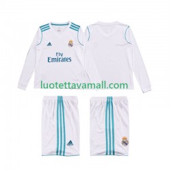Lapset Real Madrid Retro 2017 2018 Pitkähihainen Fanipaita ,Koti
