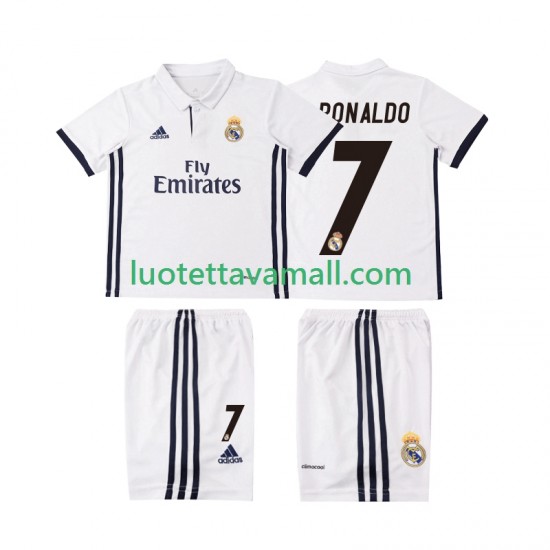 Lapset Real Madrid Cristiano Ronaldo 7 Retro 2016 2017 Lyhythihainen Fanipaita ,Koti