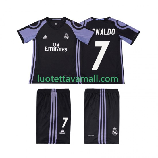 Lapset Real Madrid Cristiano Ronaldo 7 Retro 2016 2017 Lyhythihainen Fanipaita ,Kolmas