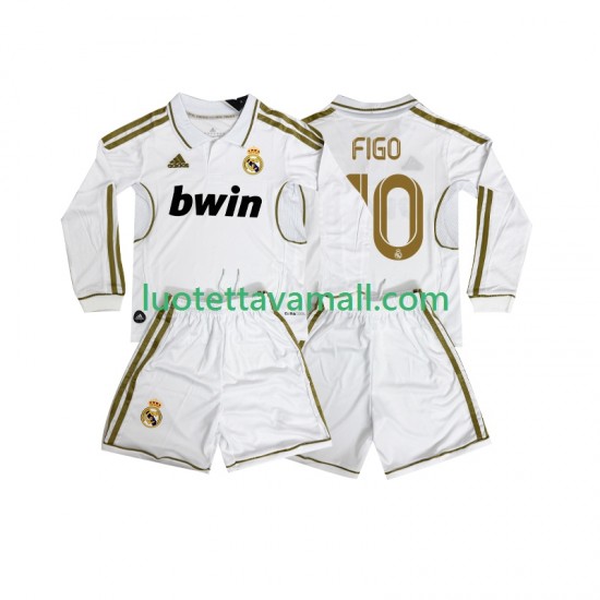 Lapset Real Madrid FIGO 10 Retro 2011 2012 Pitkähihainen Fanipaita ,Koti