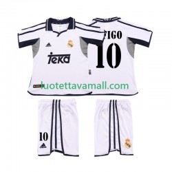 Lapset Real Madrid FIGO 10 Retro 2001 2002 Lyhythihainen Fanipaita ,Koti
