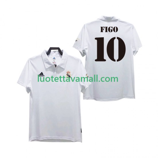 Miehet Real Madrid FIGO 10 Retro 2002 2003 Lyhythihainen Fanipaita ,Koti