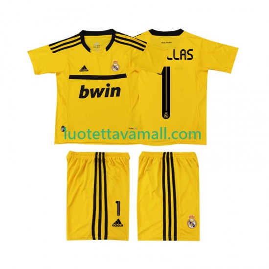 Lapset Real Madrid Maalivahdin CASILLAS 1 Retro 2011 2012 Lyhythihainen Fanipaita ,Koti