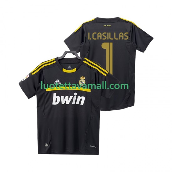 Miehet Real Madrid Maalivahdin I.CASILLAS 1 Retro 2011 2012 Lyhythihainen Fanipaita ,Vieras