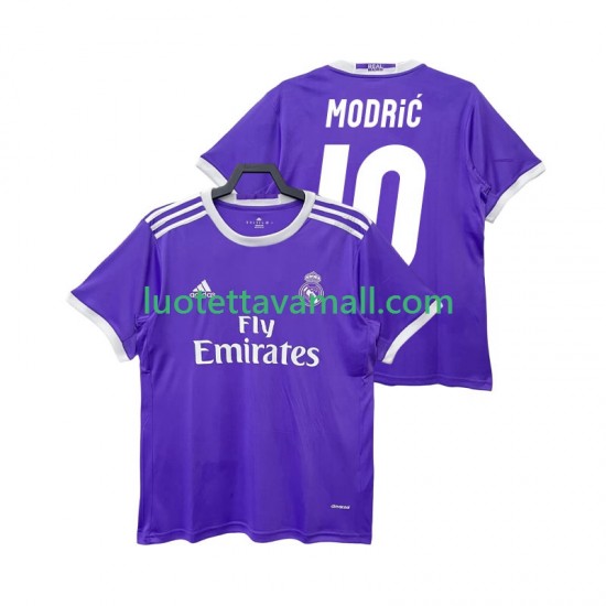 Miehet Real Madrid LUCA MODRIC 10 Retro 2016 2017 Lyhythihainen Fanipaita ,Vieras