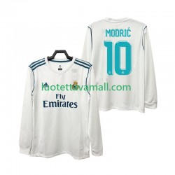 Miehet Real Madrid MODRIC 10 Retro 2017 2018 Pitkähihainen Fanipaita ,Koti