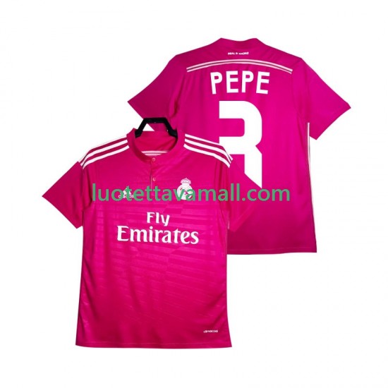 Miehet Real Madrid PEPE 3 Retro 2014 2015 Lyhythihainen Fanipaita ,Vieras
