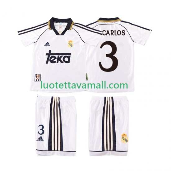 Lapset Real Madrid R CARLOS 3 Retro 1998 2000 Lyhythihainen Fanipaita ,Koti