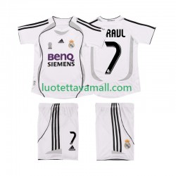 Lapset Real Madrid RAUL 7 Retro 2006 2007 Lyhythihainen Fanipaita ,Koti