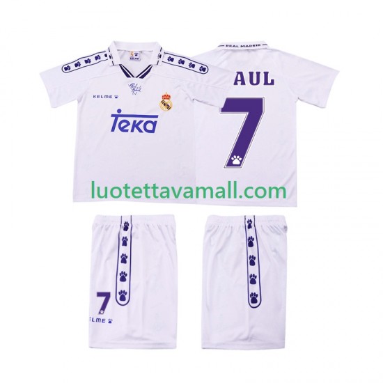 Lapset Real Madrid RAUL 7 Retro 1994 1996 Lyhythihainen Fanipaita ,Koti