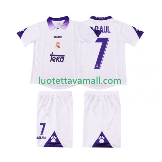 Lapset Real Madrid RAUL 7 Retro 1997 1998 Lyhythihainen Fanipaita ,Koti