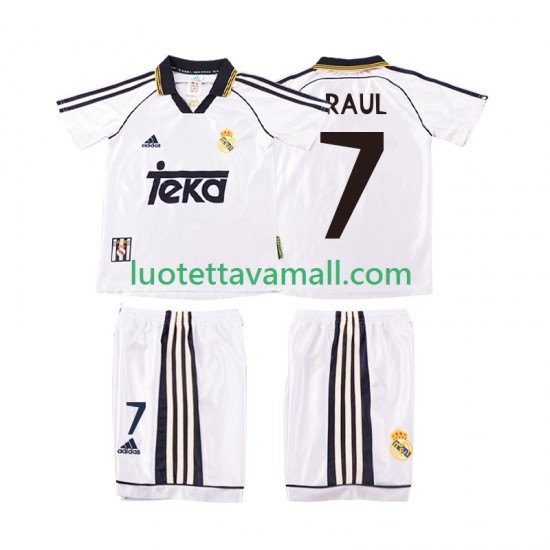 Lapset Real Madrid RAUL 7 Retro 1998 2000 Lyhythihainen Fanipaita ,Koti