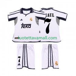 Lapset Real Madrid RAUL 7 Retro 2001 2002 Lyhythihainen Fanipaita ,Koti