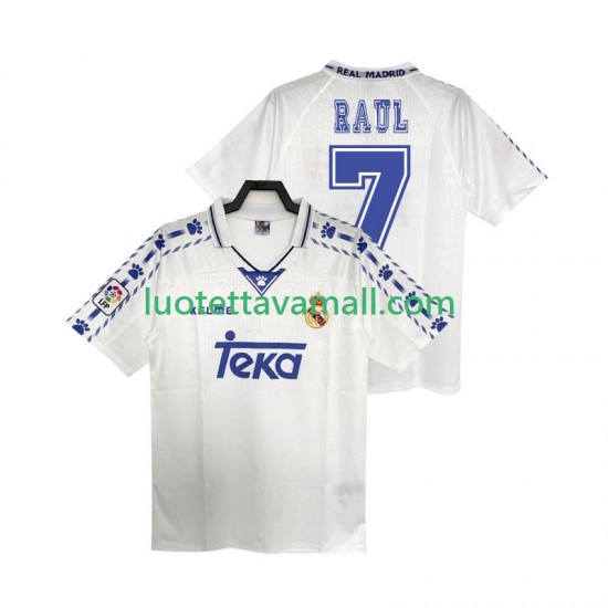 Miehet Real Madrid RAUL 7 Retro 1996 1997 Lyhythihainen Fanipaita ,Koti