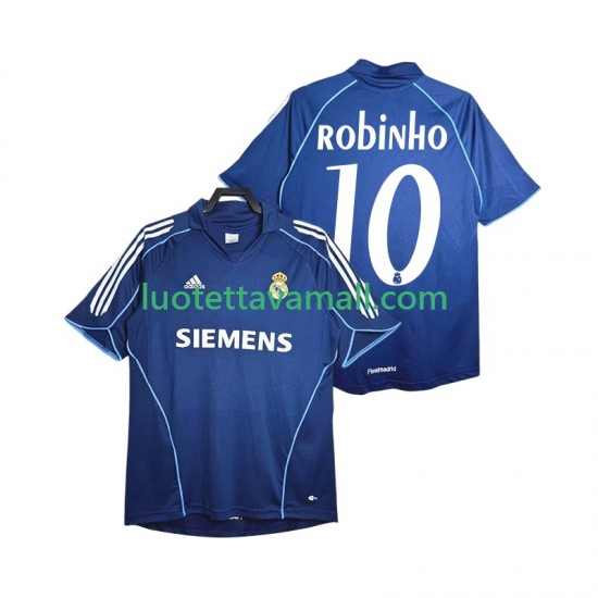 Miehet Real Madrid ROBINHO 10 Retro 2005 2006 Lyhythihainen Fanipaita ,Vieras