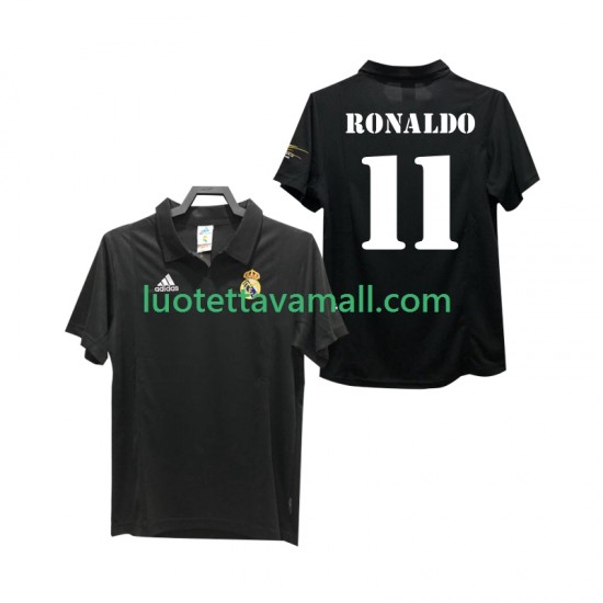 Miehet Real Madrid RONALDO 11 Retro 2002 2003 Lyhythihainen Fanipaita ,Vieras