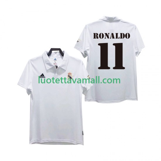 Miehet Real Madrid RONALDO 11 Retro 2002 2003 Lyhythihainen Fanipaita ,Koti