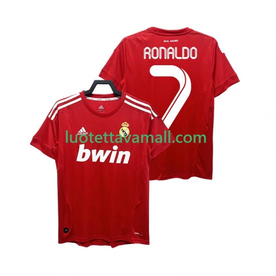Miehet Real Madrid RONALDO 7 Retro 2011 2012 Lyhythihainen Fanipaita ,Kolmas