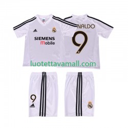 Lapset Real Madrid RONALDO 9 Retro 2004 20025 Lyhythihainen Fanipaita ,Koti