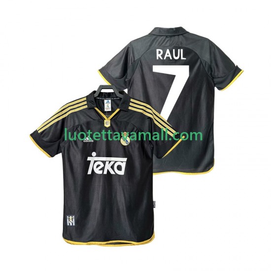 Miehet Real Madrid Raul 7 Retro 1999 2001 Lyhythihainen Fanipaita ,Vieras