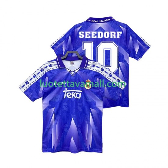 Miehet Real Madrid SEEDORF 10 Retro 1996 1997 Lyhythihainen Fanipaita ,Vieras