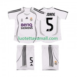 Lapset Real Madrid ZIDANE 5 Retro 2006 2007 Lyhythihainen Fanipaita ,Koti