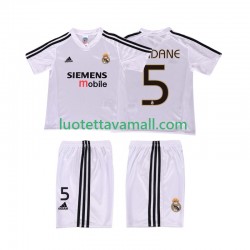 Lapset Real Madrid ZIDANE 5 Retro 2004 20025 Lyhythihainen Fanipaita ,Koti